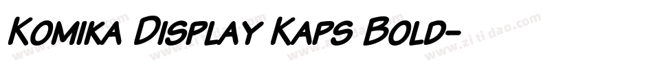 Komika Display Kaps Bold字体转换